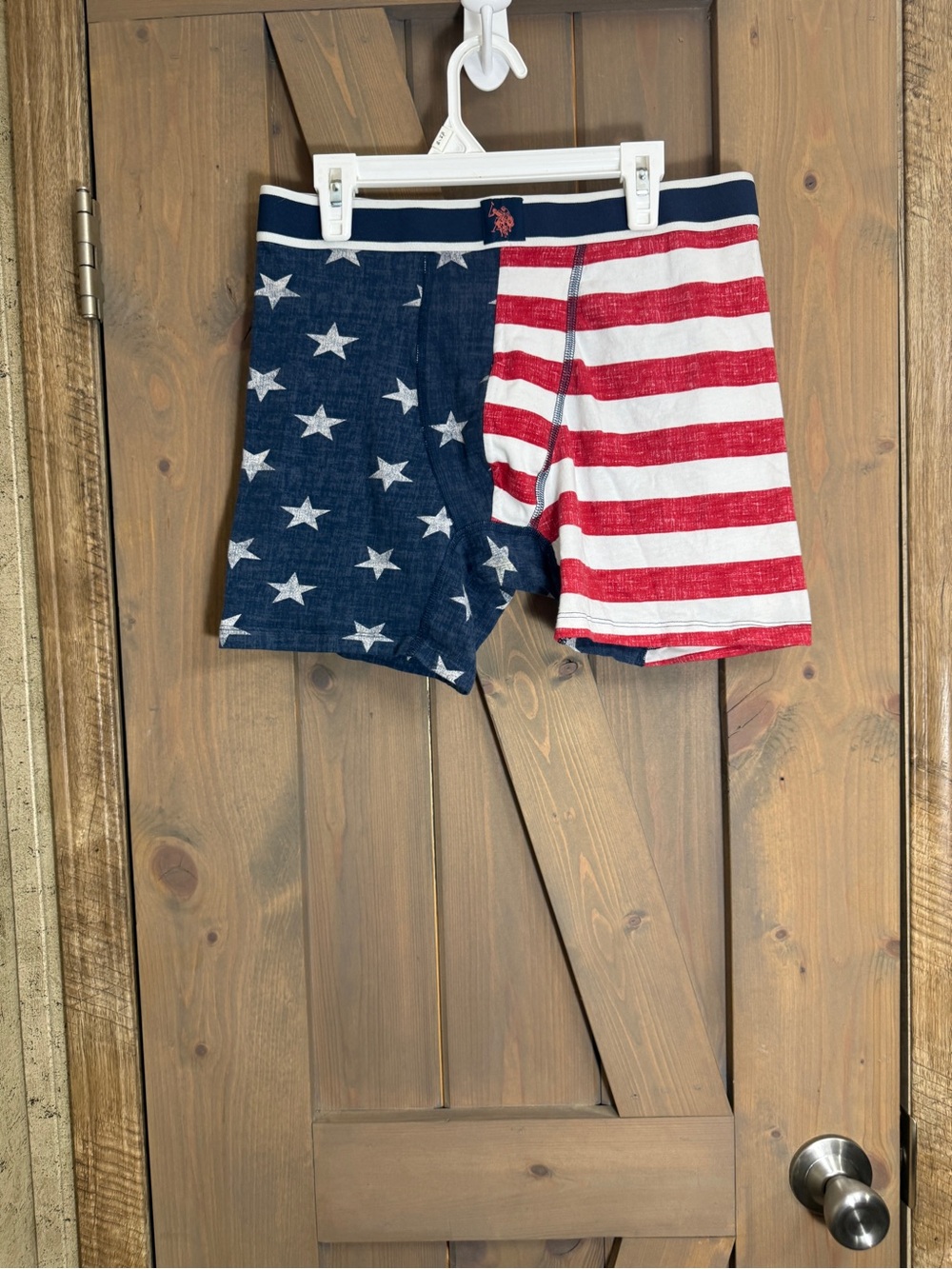 U.S. Polo Assn. Boys Stars & Stripes Boxer Shorts - Red, White & Nav